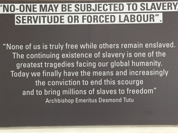 This quote is on the wall inside the Slave Lodge in downtown Cape Town
