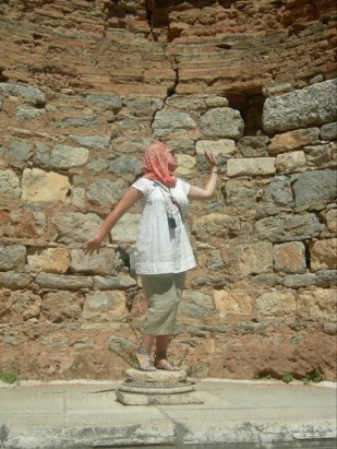 At the great Library of Celsius in Ephesus, Turkey 2011